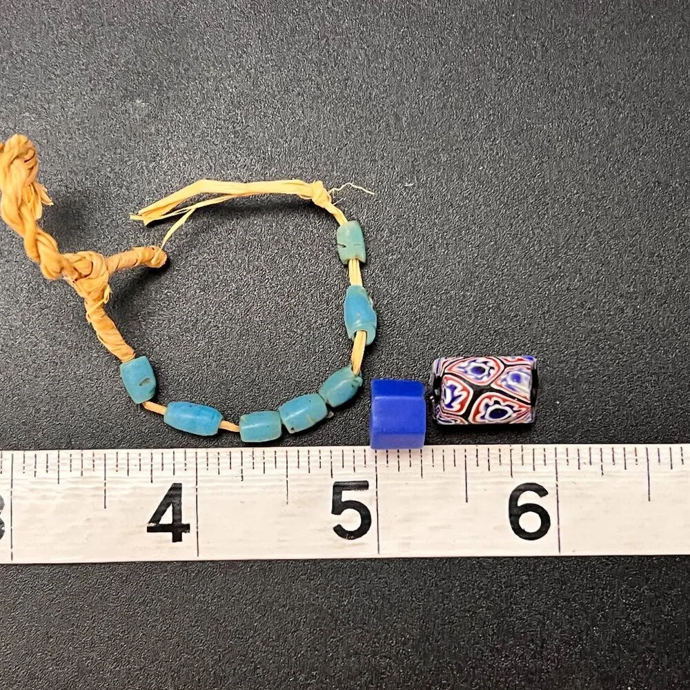 Bead Jewelry Making Craft Lot- Stone, Glass, Metal  Peruvian Necklace